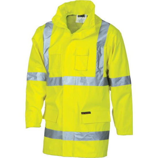 Picture of Dnc Hi-Vis Cross Back D/N "2 In 1" Contrast Rain Jacket 3995